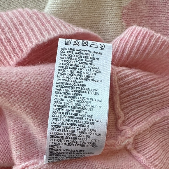 Brodie Cashmere Pink Sweater with White Star Size S - Picture 7 of 8